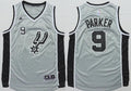 Mens’s San Antonio Spurs #9 Tony Parker Revolution 30 Swingman 2015 Gray Jersey